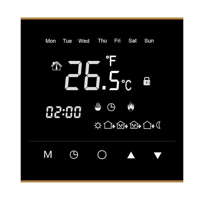 IP20 Wifi Room Thermostat , Touch Screen Room Thermostat 86mm X 86mm X11mm