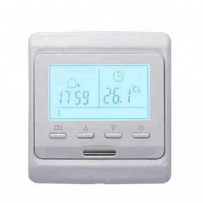 86*90*43mm Witte verwarmde vloerthermostaat met NTC-sensor